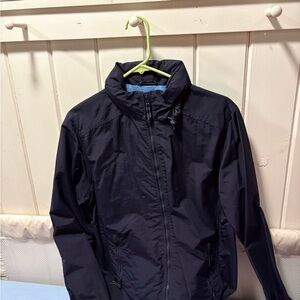 Lands' End Navy Jacket with Light Blue Lining